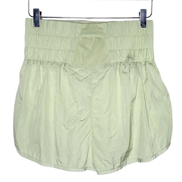 Free People L FP Movement Way Home Short High Waist Lemon Lime *flaw - Picture 3 of 10